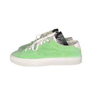 Mens Good Man Brand Leather Casual Sneakers Size 10 Green White